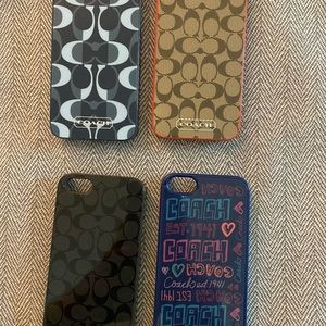 Coach iPhone 5/5s Snap on Cases EUC Set of Four